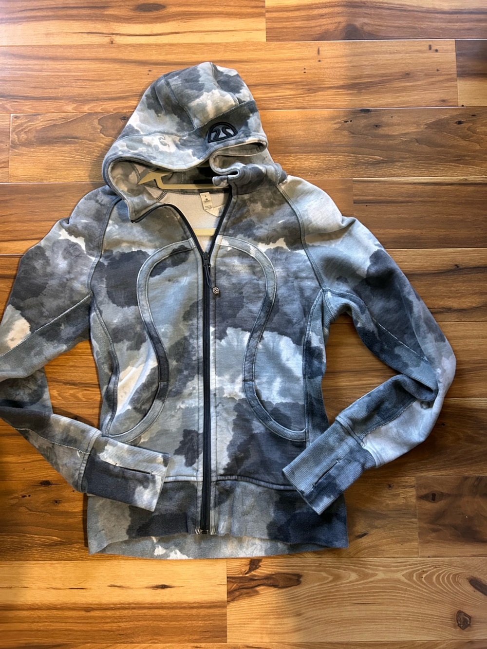 lululemon athletica Women's Tie-Dye Zip Hoodie - Gray & White